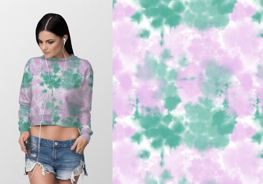 Pastel Goth Tie-Dye Seamless Pattern, Set of 8 (Pastel Poison)