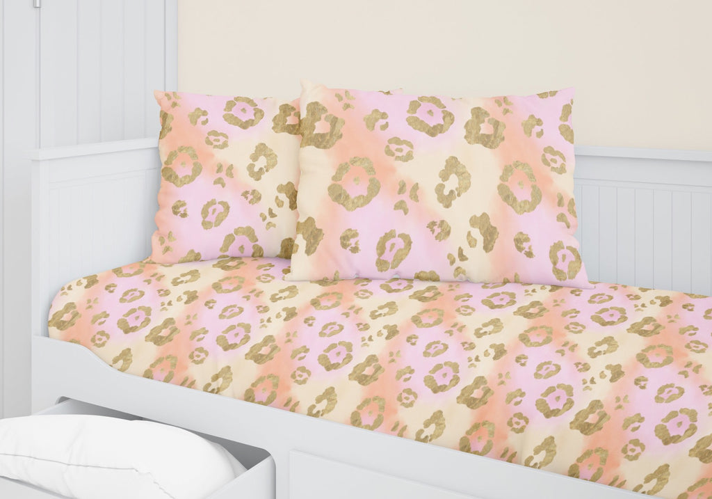 Seamless Rainbow Leopard Pattern, Tie-Dye Animal Print