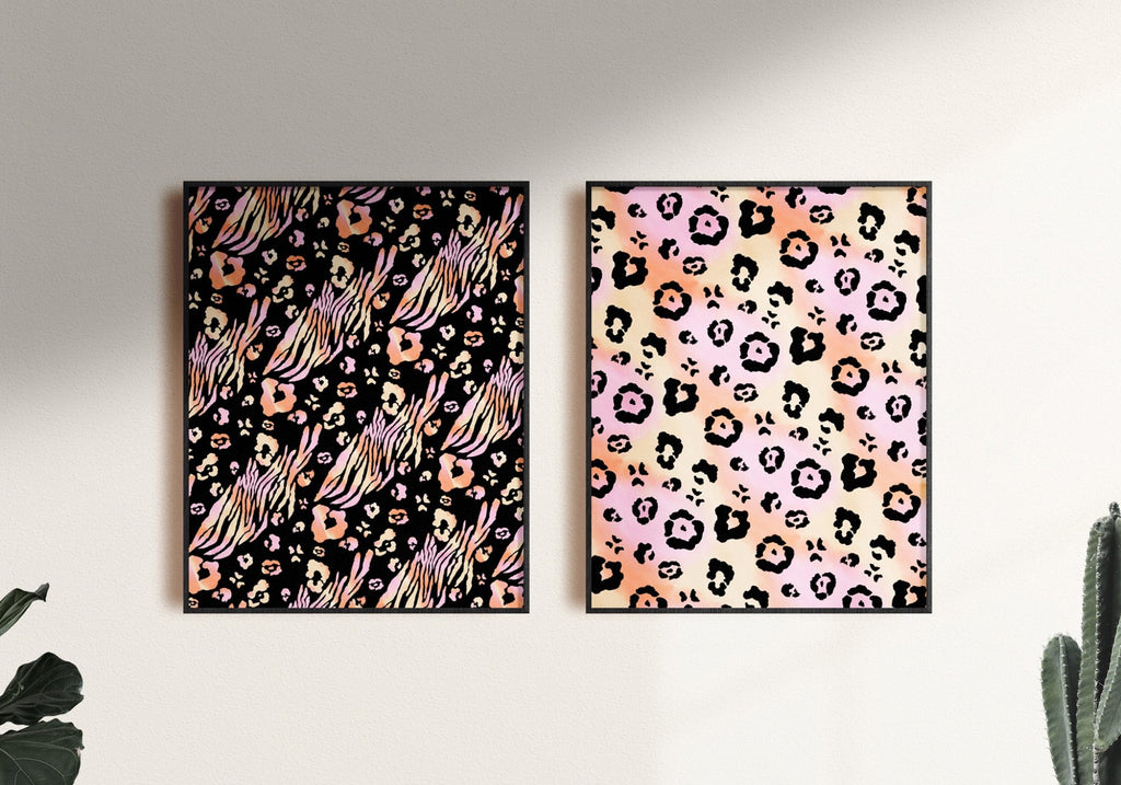 Seamless Rainbow Leopard Pattern, Tie-Dye Animal Print