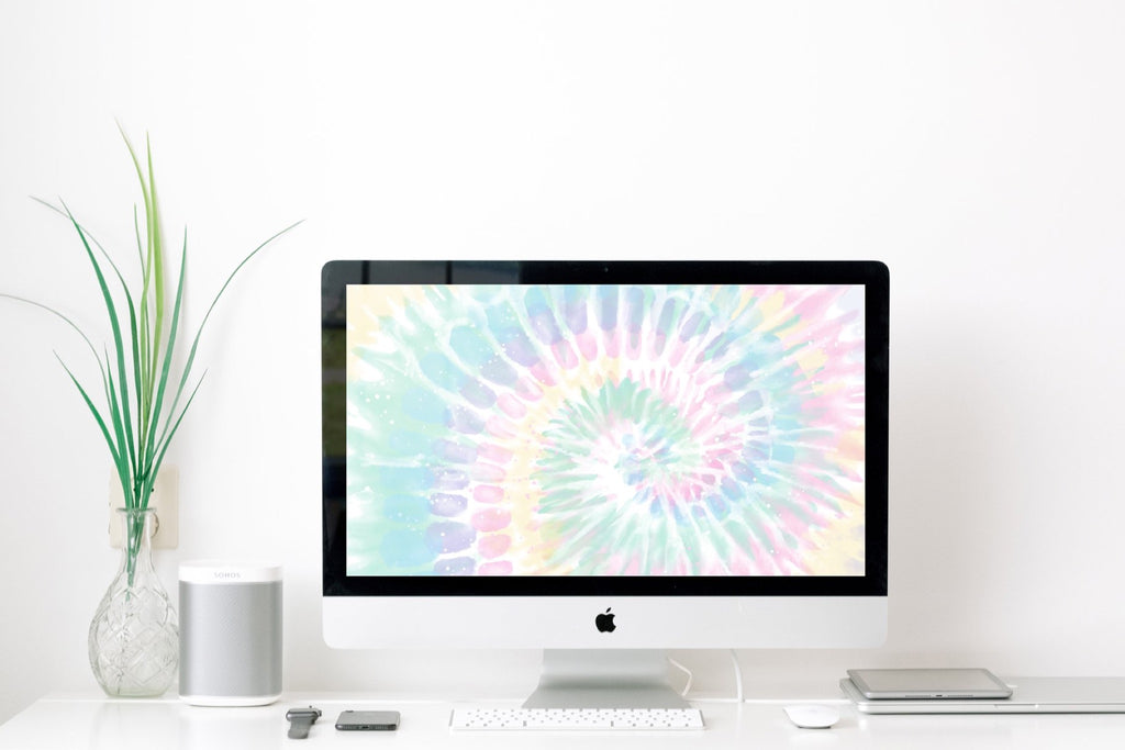 Rainbow Tie-Dye Backgrounds, Set of 8