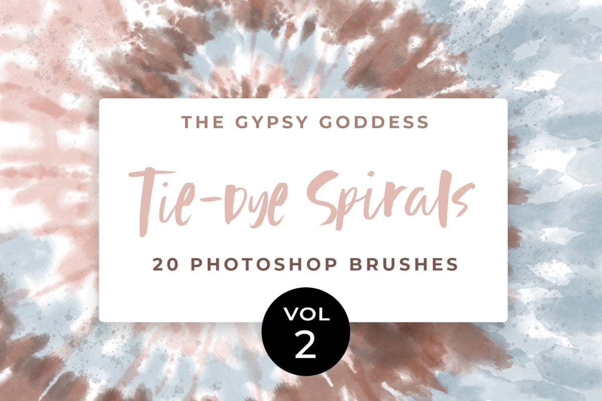 Tie-Dye Spirals Photoshop Brushes Vol. 2 (.abr)