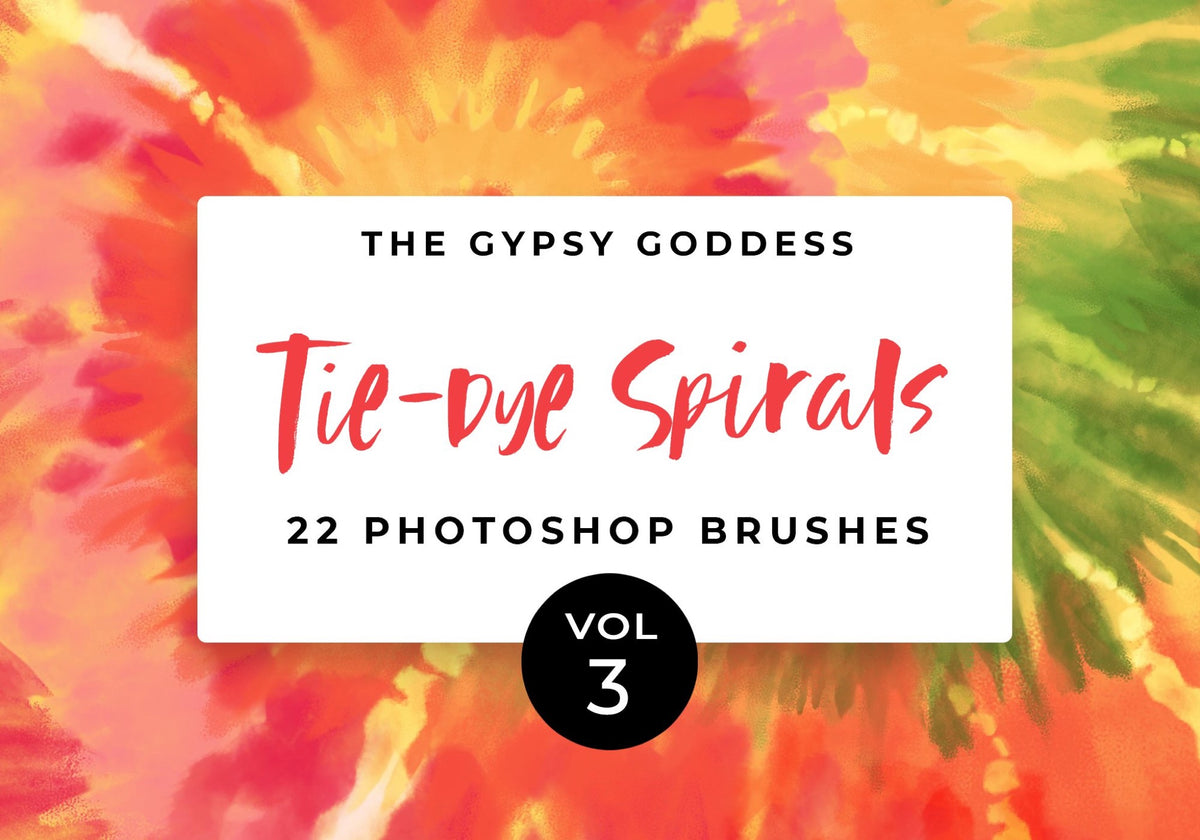 Tie-Dye Spirals Photoshop Brushes Vol. 3 (.abr)