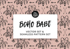 Boho Babe Vector Set