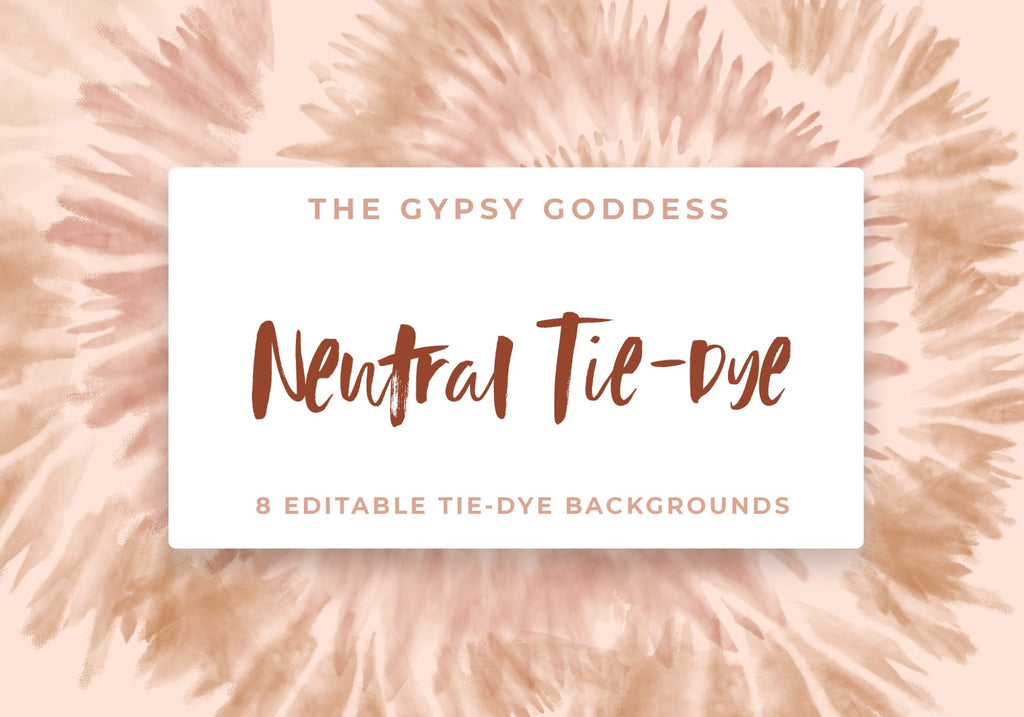 Neutral Tie-Dye Backgrounds, Set of 8 (Photoshop Files)