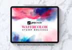 Procreate Watercolor Stamp Brushes, Set of 15 (.brushset)
