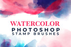 Watercolor Photoshop Brush Set, 15 Stamp Brushes (.abr)