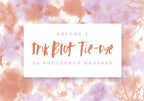 Tie-Dye Ink Blot Photoshop Brushes Vol. 2, Set of 24 (.abr)