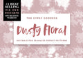 Dusty Floral Tie-Dye Seamless Patterns, Set of 3