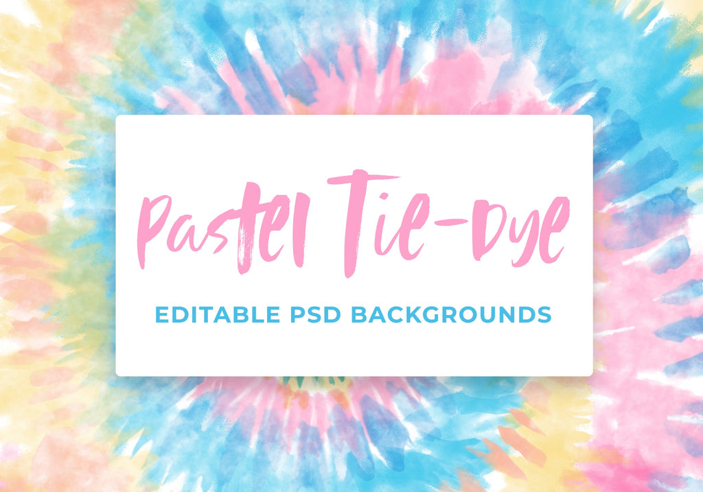 Pastel Tie-Dye Backgrounds, Set of 9
