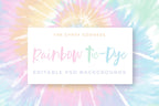 Rainbow Tie-Dye Backgrounds, Set of 8