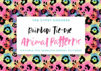 Seamless Rainbow Leopard Pattern, Tie-Dye Animal Print