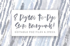 Digital Tie-Dye Stripe Backgrounds, Set of 8