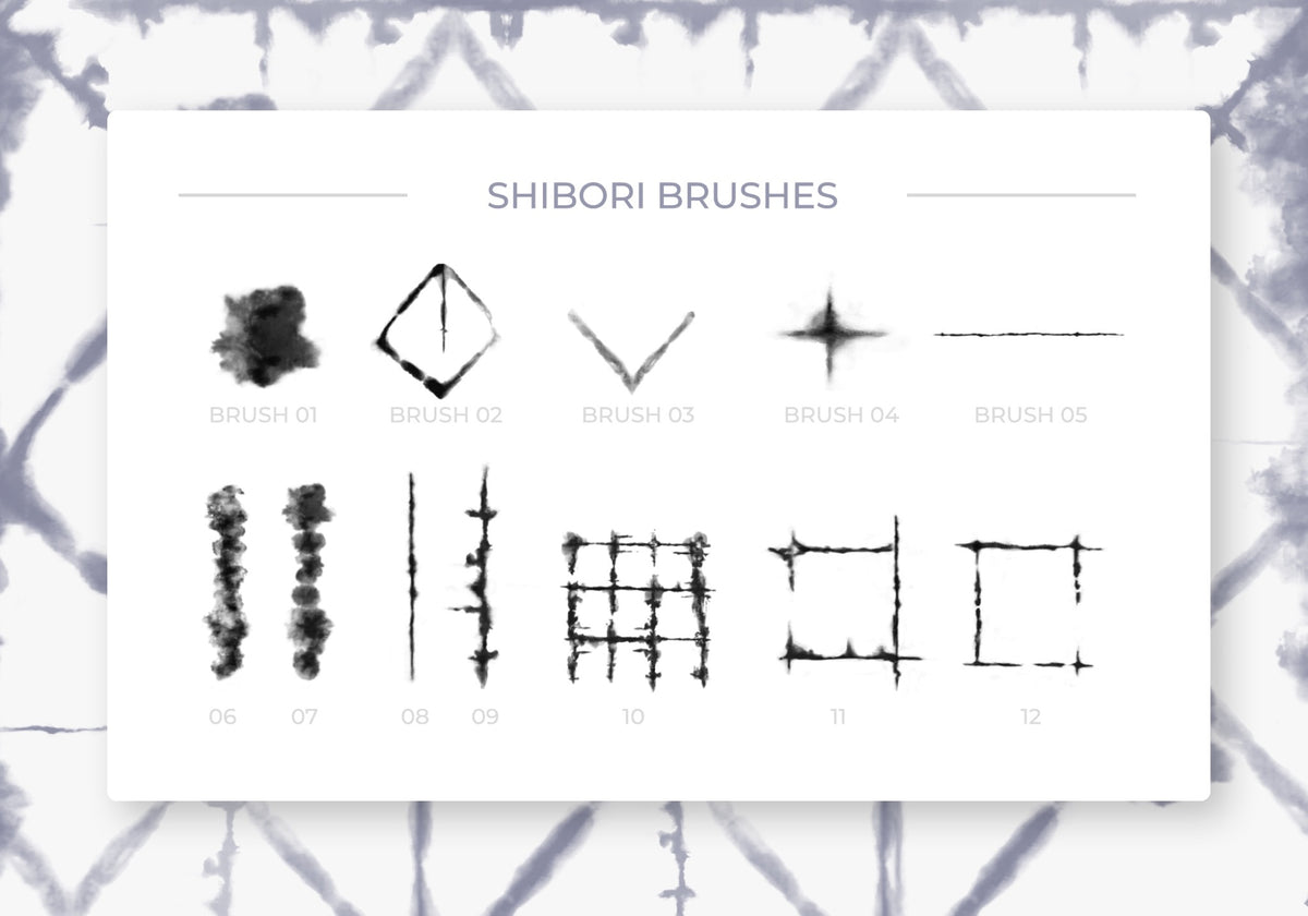 Shibori Digital Tie-Dye Photoshop Brushes (.abr)