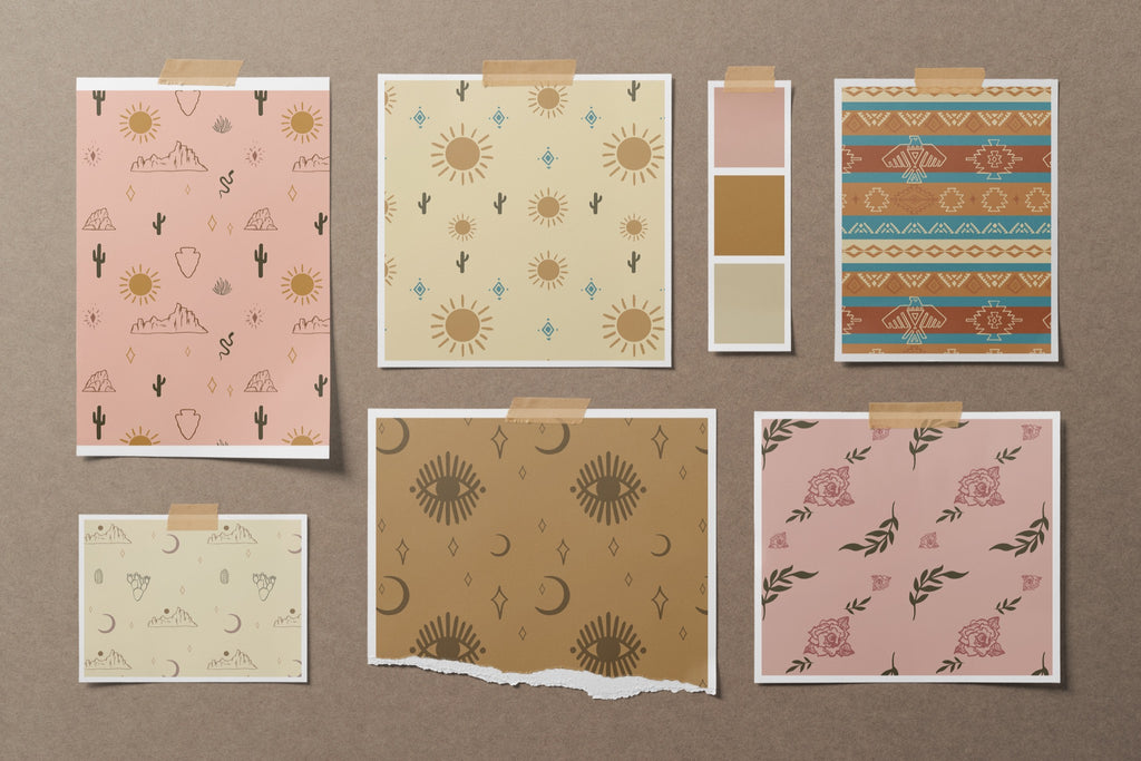 Boho Southwest Seamless Patterns & Vector Set