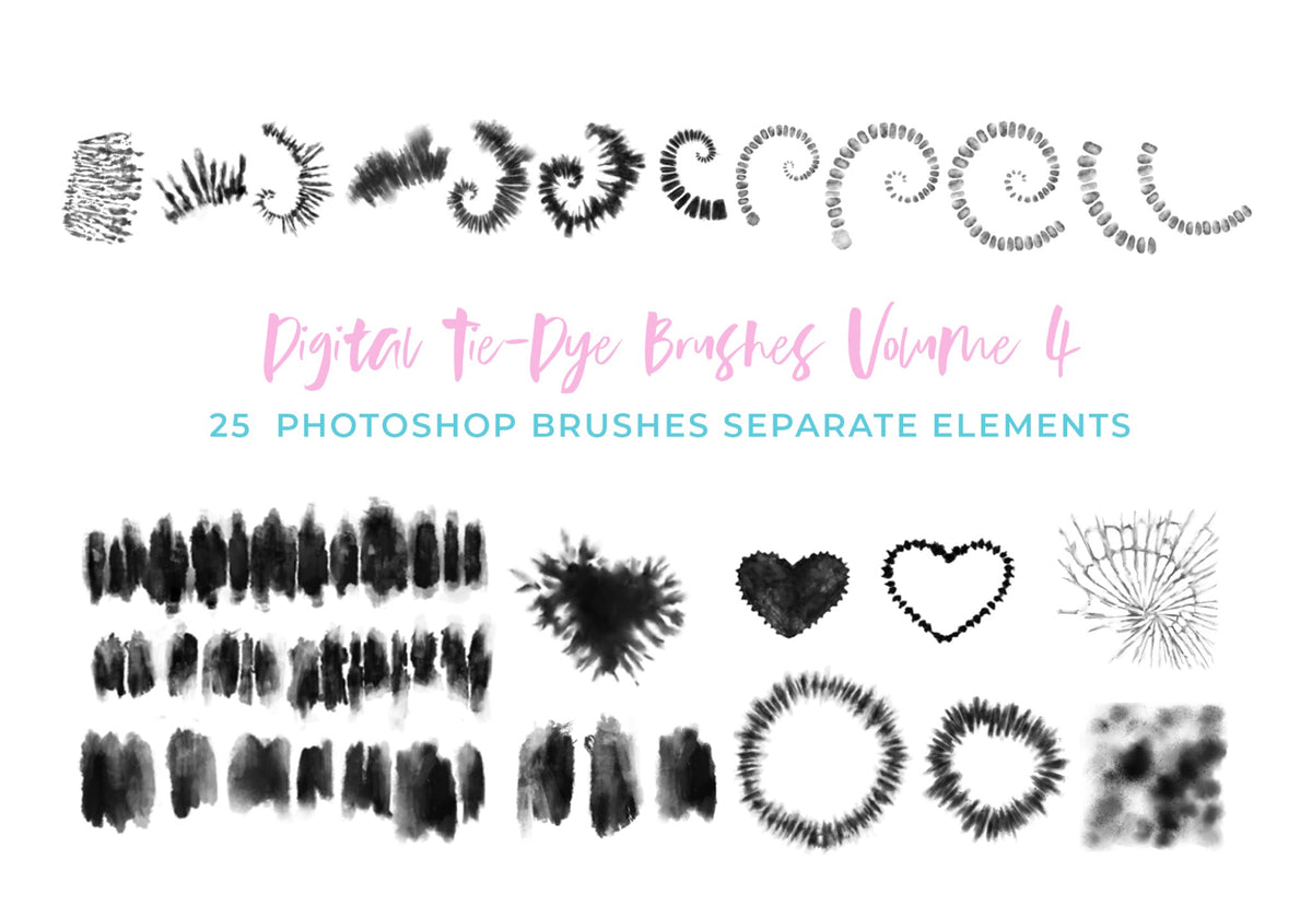 Digital Tie-Dye Photoshop Brushes Vol. 4 (.abr)