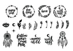 Boho Babe Vector Set