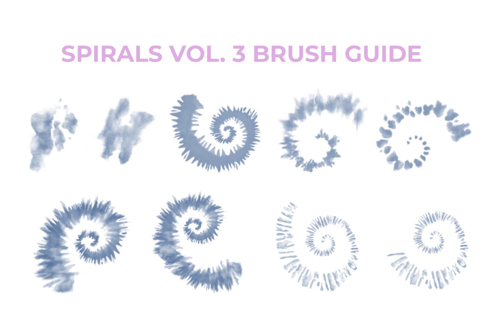Tie-Dye Spirals Photoshop Brushes Vol. 3 (.abr)
