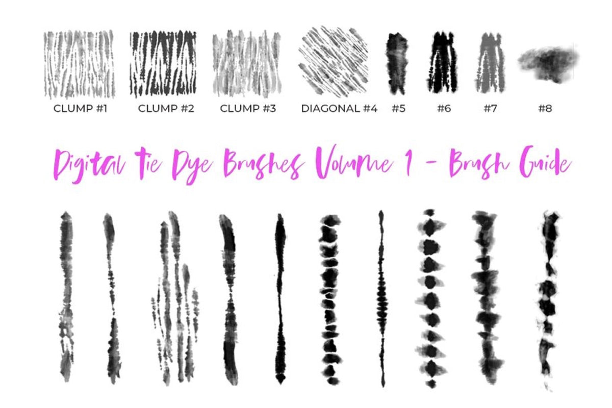 Procreate Tie-Dye Spirals Brush Set Vol. 1 (.brushset)