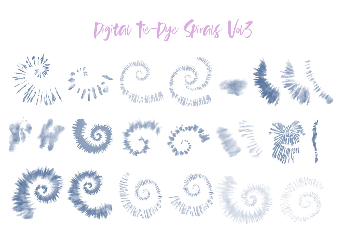 Procreate Tie-Dye Spirals Brush Set Vol. 3 (.brushset)