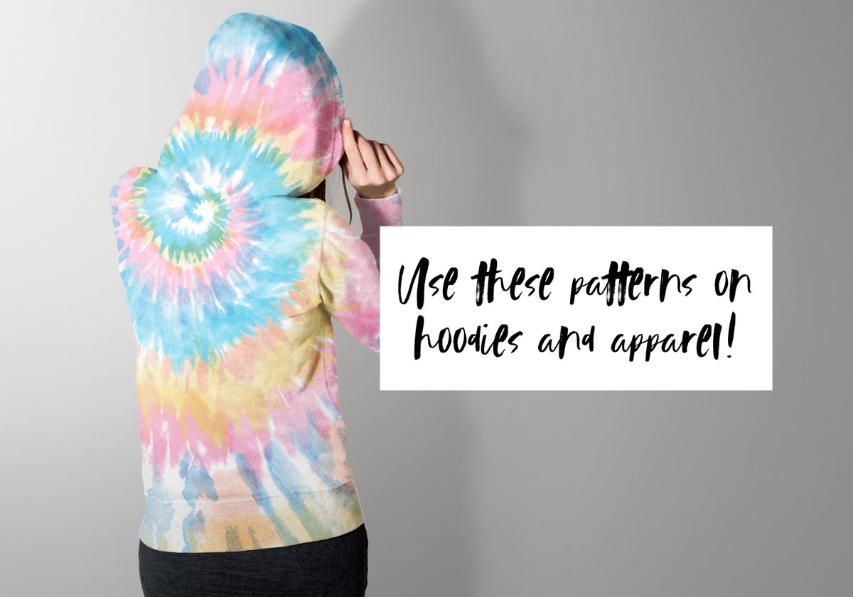 Pastel Tie-Dye Backgrounds, Set of 9