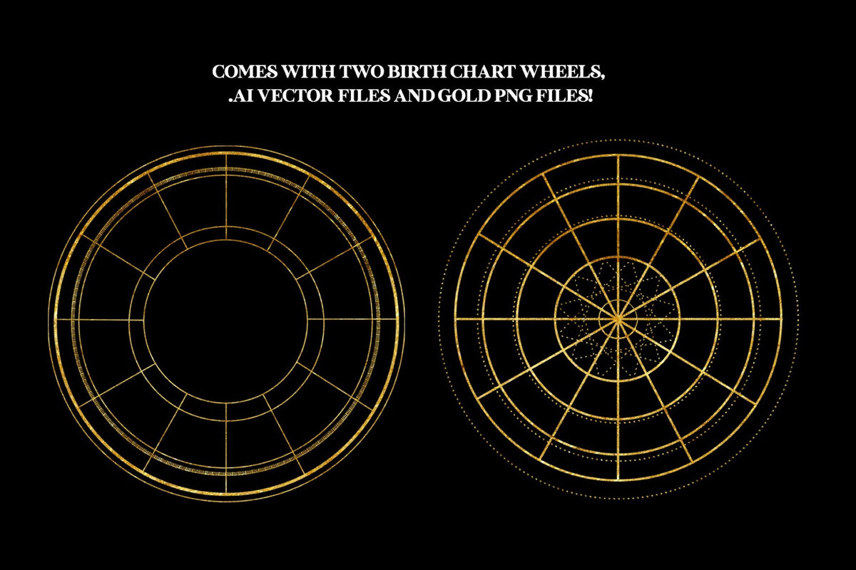 Astrology Vector Set & Birth Chart (Birth Chart + Icons)