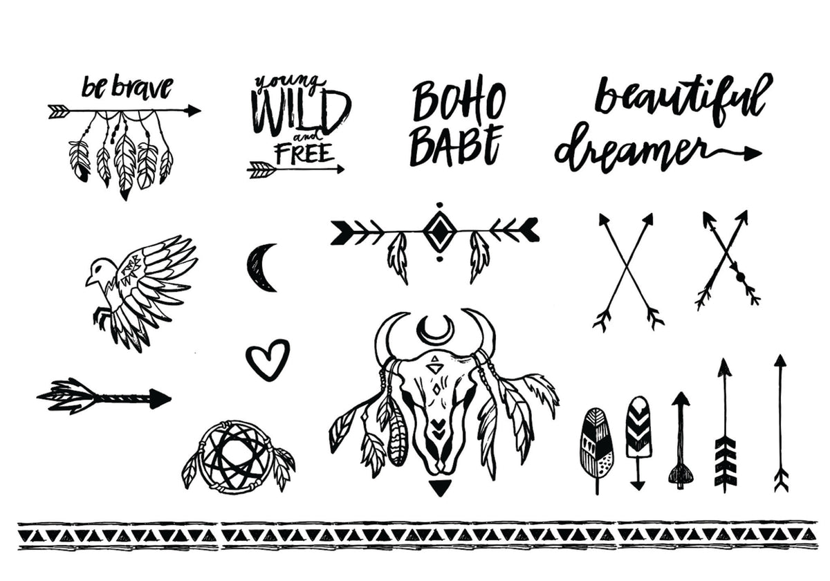 Boho Babe Vector Set