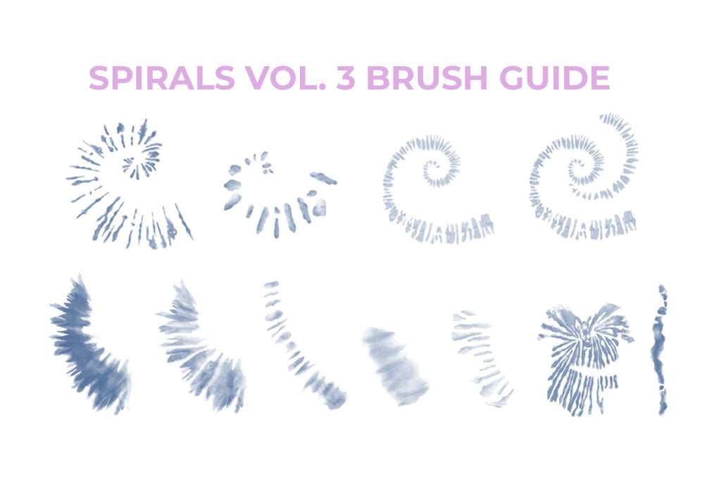Tie-Dye Spirals Photoshop Brushes Vol. 3 (.abr)