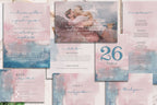 Boho Watercolor Wedding Invite Set