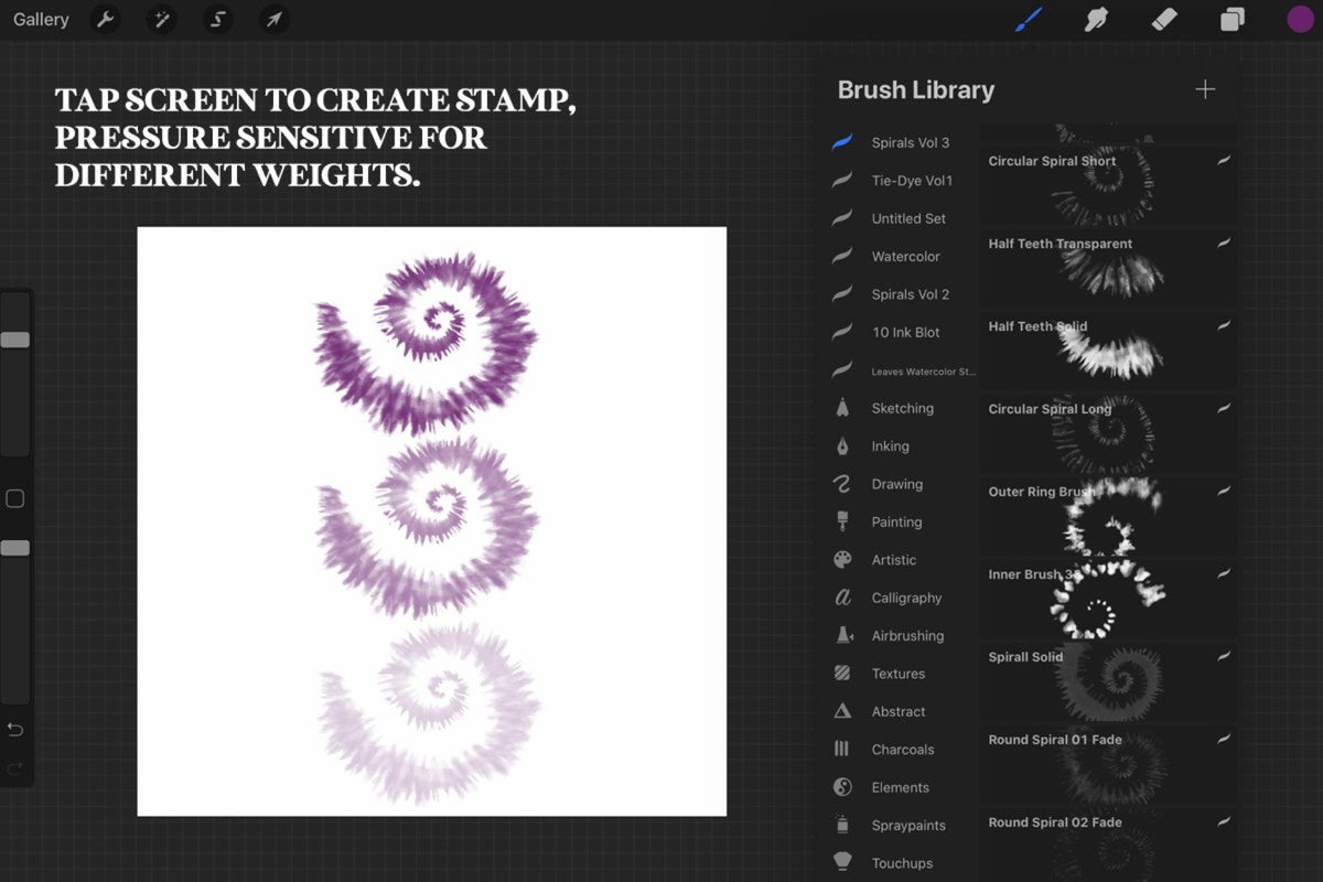 Procreate Tie-Dye Brush Set Vol. 4 (.brushset)