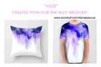Tie-Dye Ink Blot Photoshop Brushes, Set of 10 (.abr)