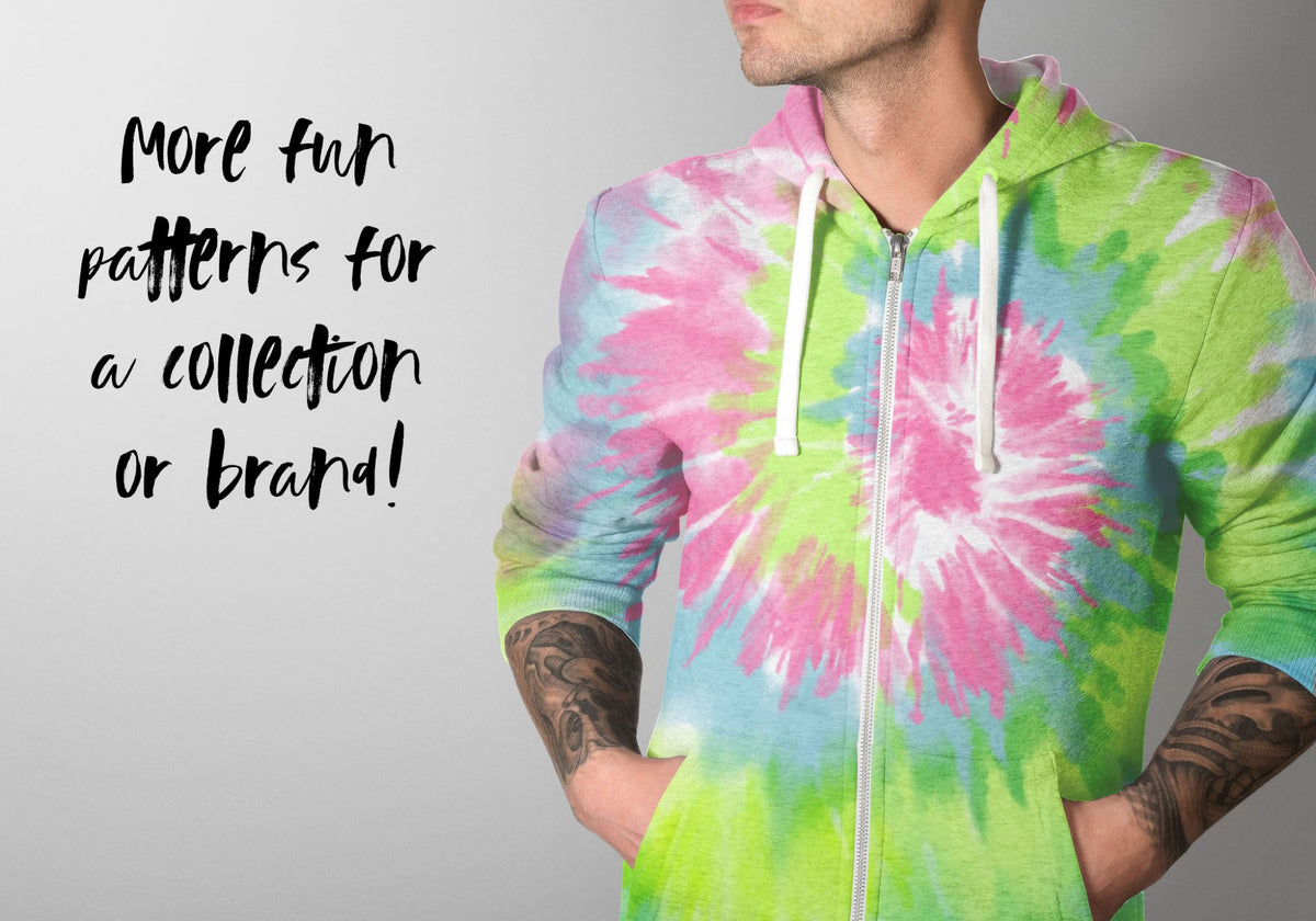 Pastel Tie-Dye Backgrounds, Set of 9