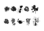 Procreate Ink Blot Tie-Dye Brushes Vol. 2, Set of 24 (.brushset)