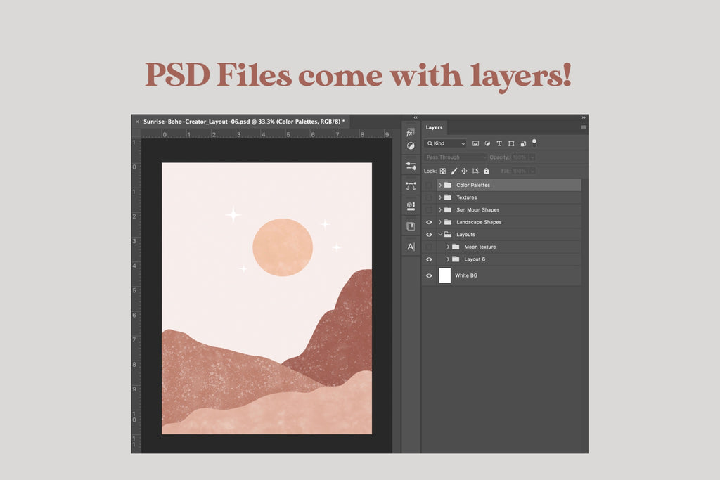 Boho Landscape Art Creator (Photoshop)