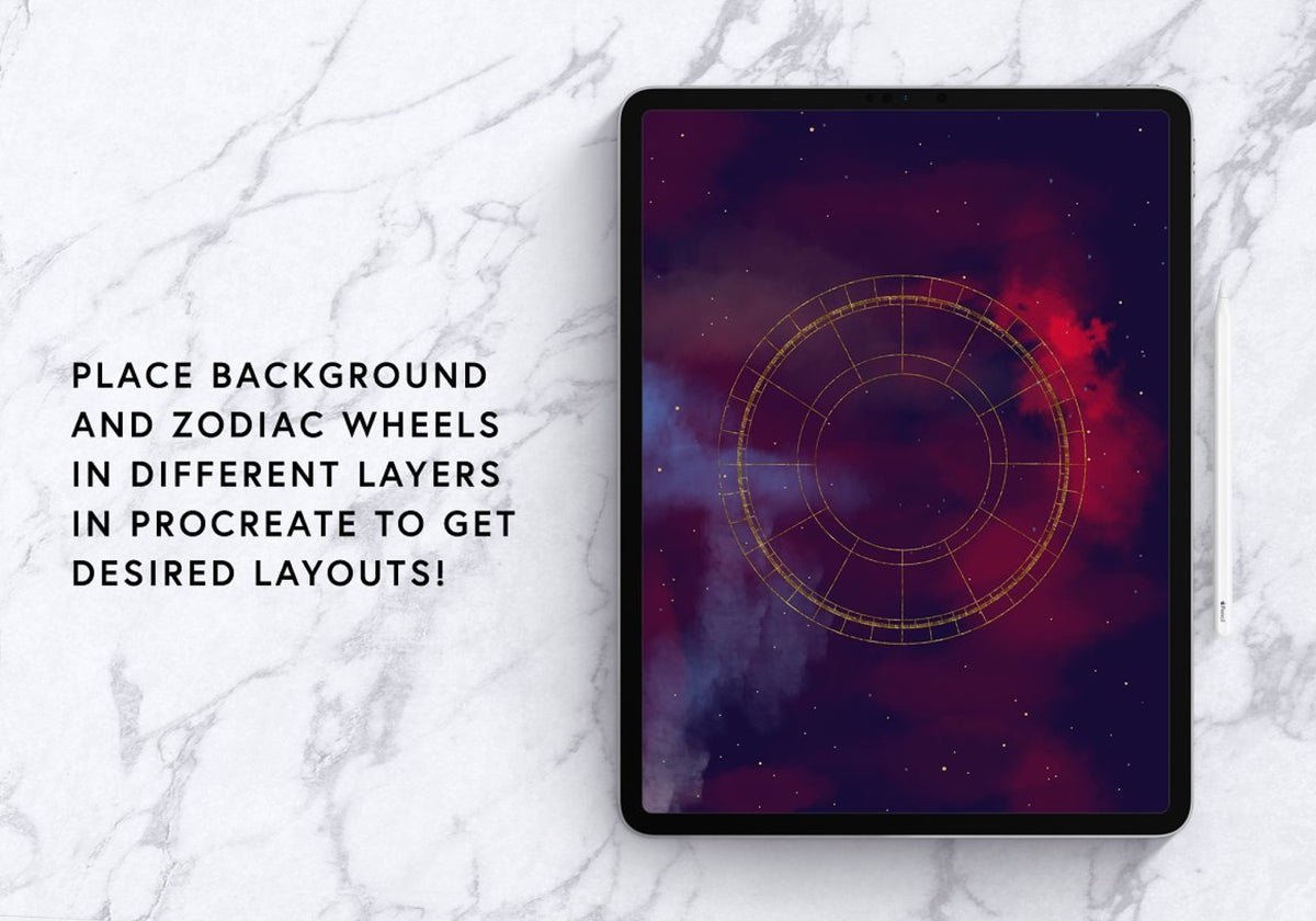 Astrology Birth Chart, Icon Set & Printables — Procreate Version