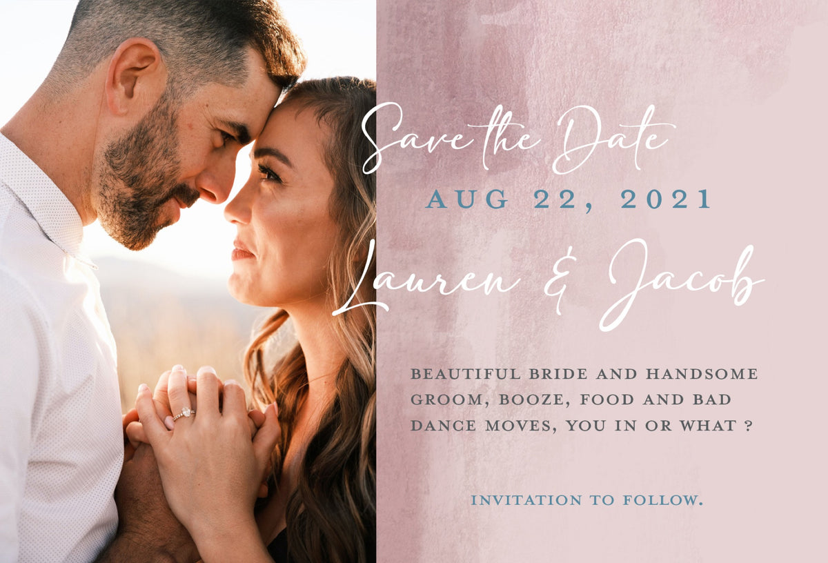 Boho Watercolor Wedding Invite Set