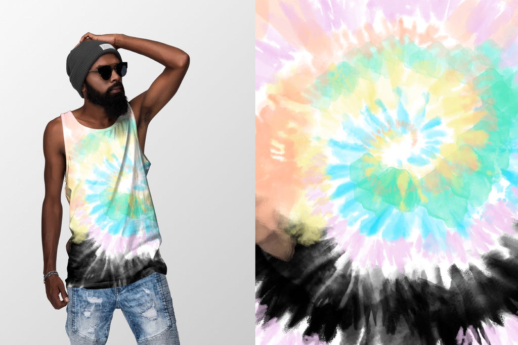 Rainbow Tie-Dye Backgrounds, Set of 8