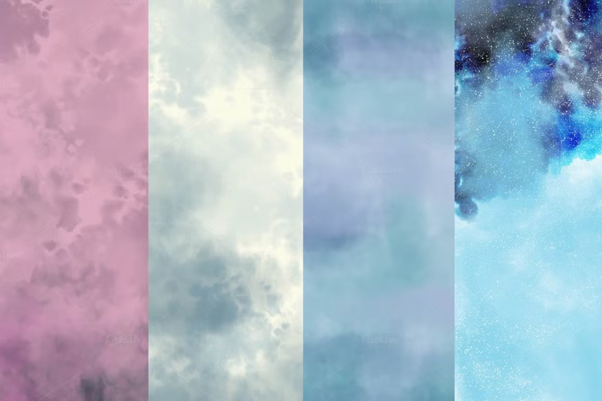 Summer Waves Backgrounds, Set of 8