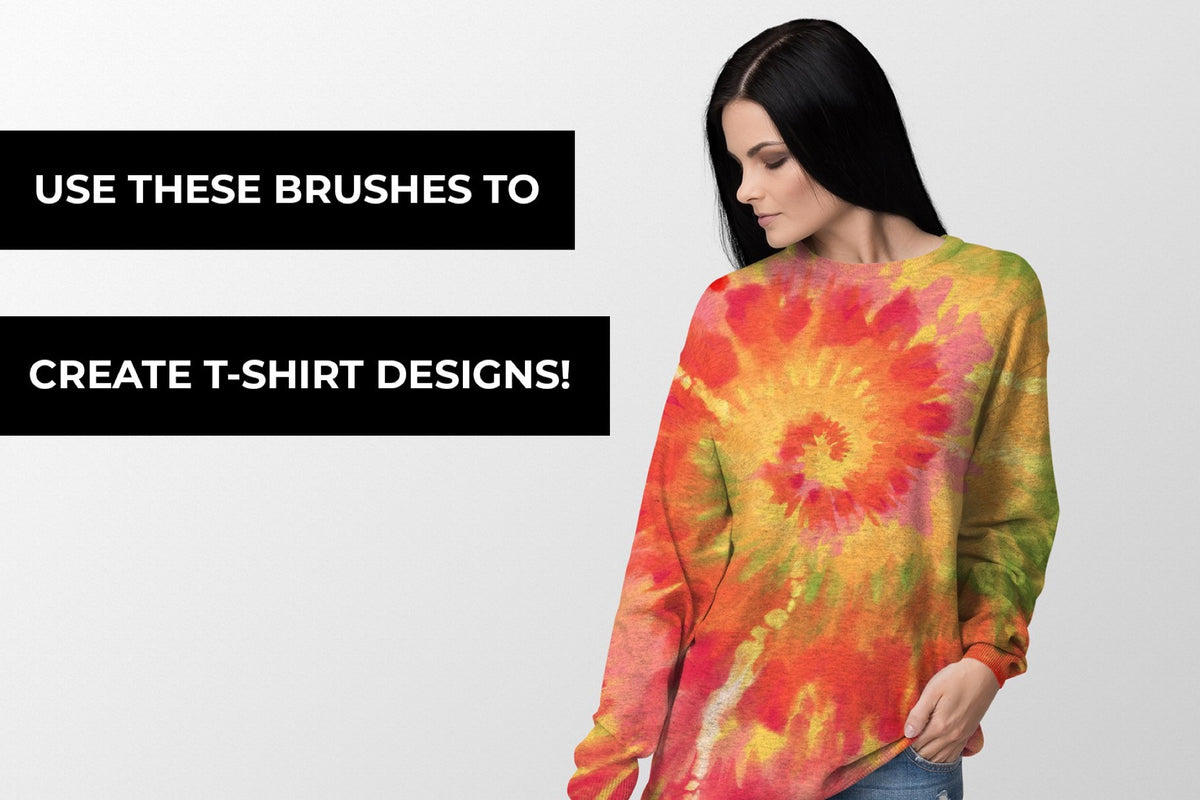 Tie-Dye Spirals Photoshop Brushes Vol. 3 (.abr)