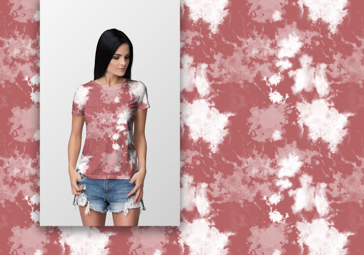 Dusty Floral Tie-Dye Seamless Patterns, Set of 3