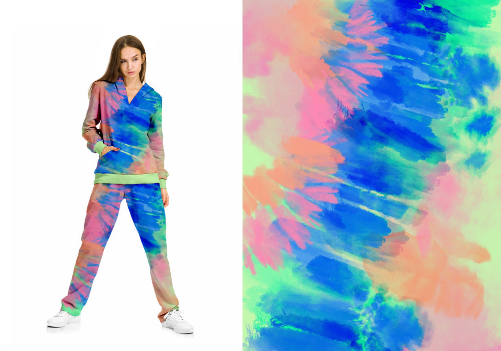 Neon Tie-Dye Backgrounds, Vol. 4, Set of 10