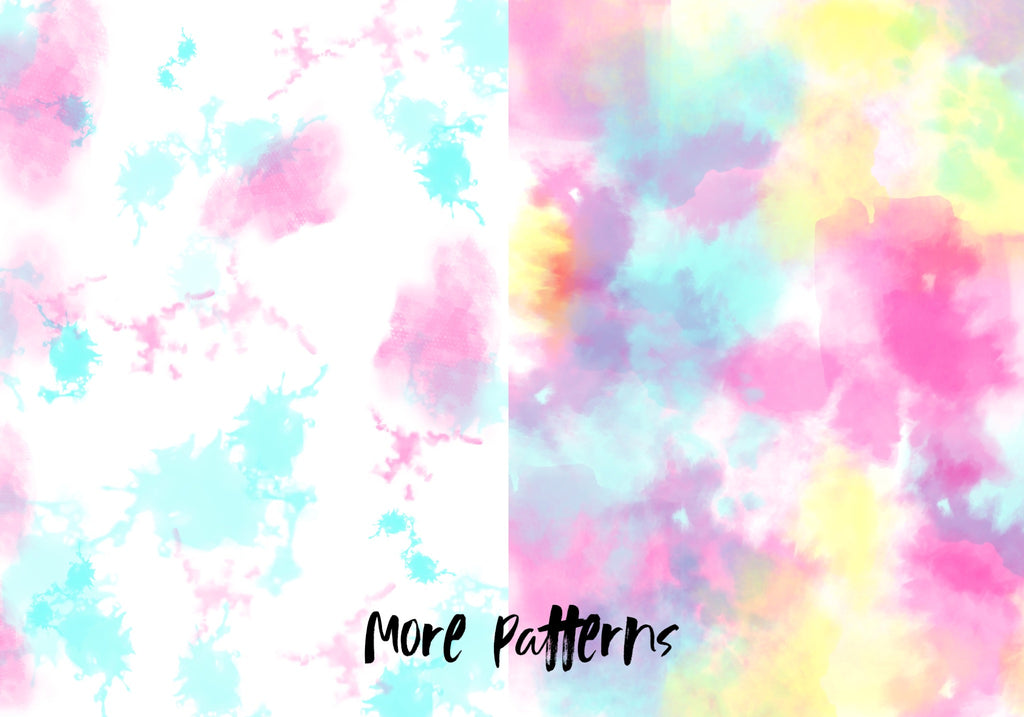 Pastel Tie-Dye Backgrounds, Set of 9