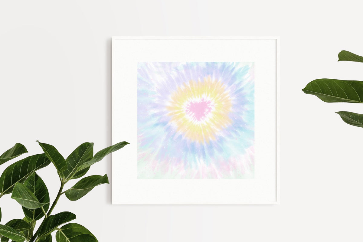 Rainbow Tie-Dye Backgrounds, Set of 8