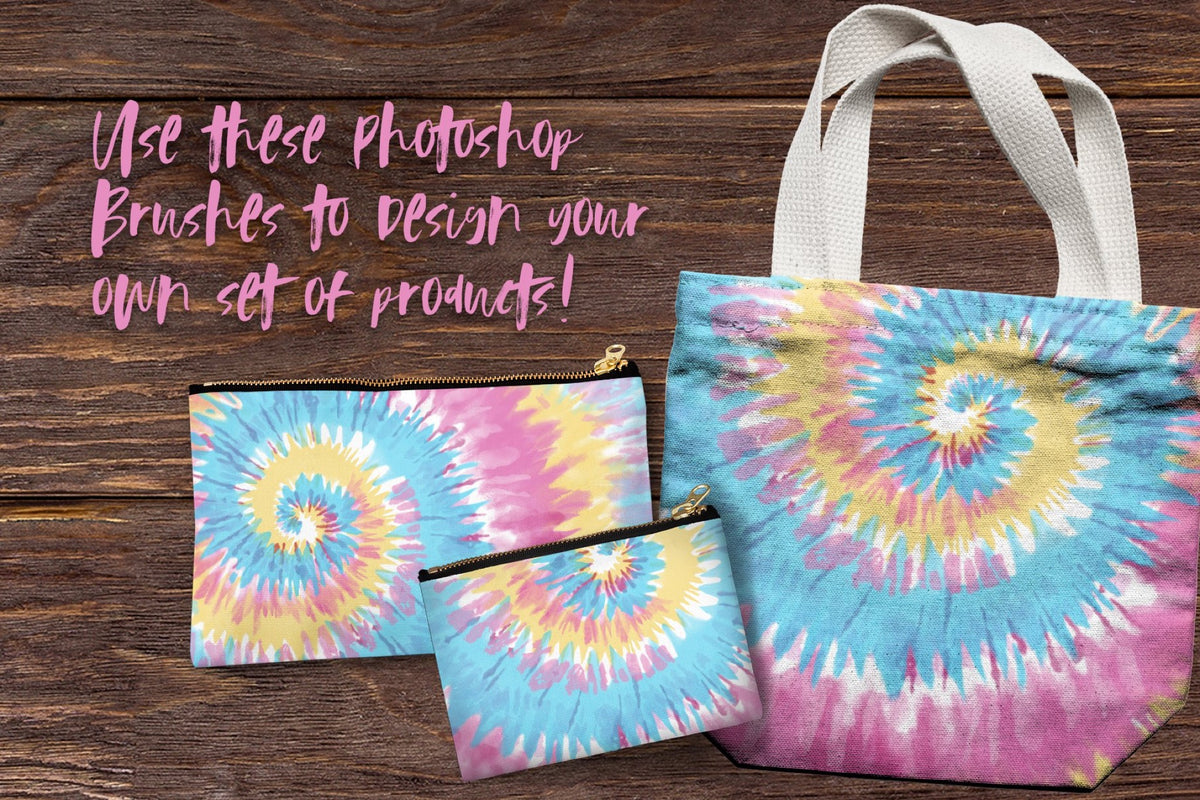 Tie-Dye Spirals Photoshop Brushes Vol. 3 (.abr)