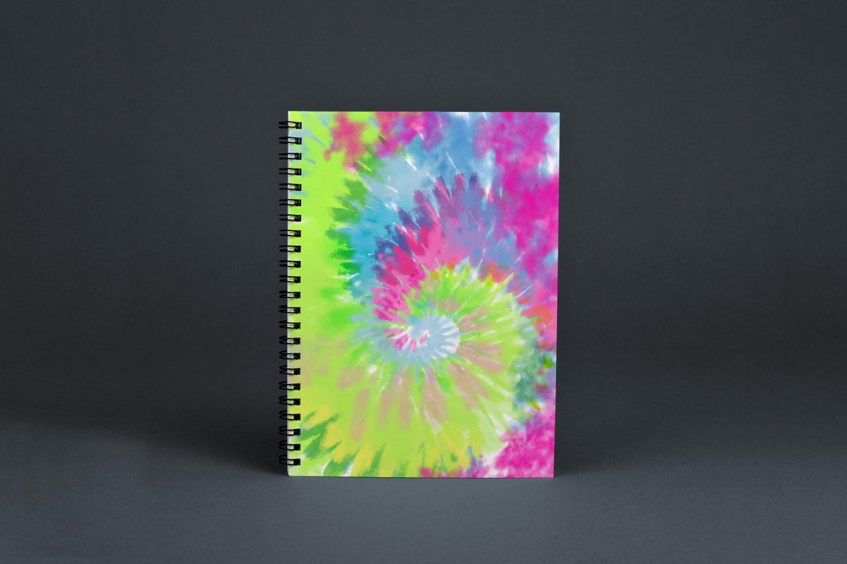 Neon Tie-Dye Spirals Backgrounds, Vol. 1, Set of 8
