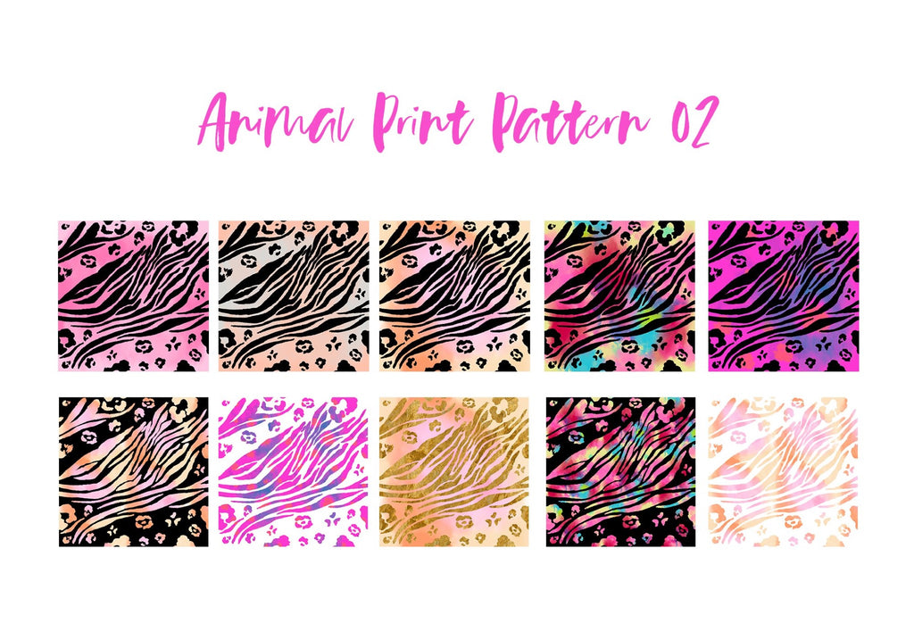 Seamless Rainbow Leopard Pattern, Tie-Dye Animal Print