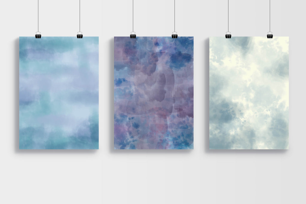 Summer Waves Backgrounds, Set of 8