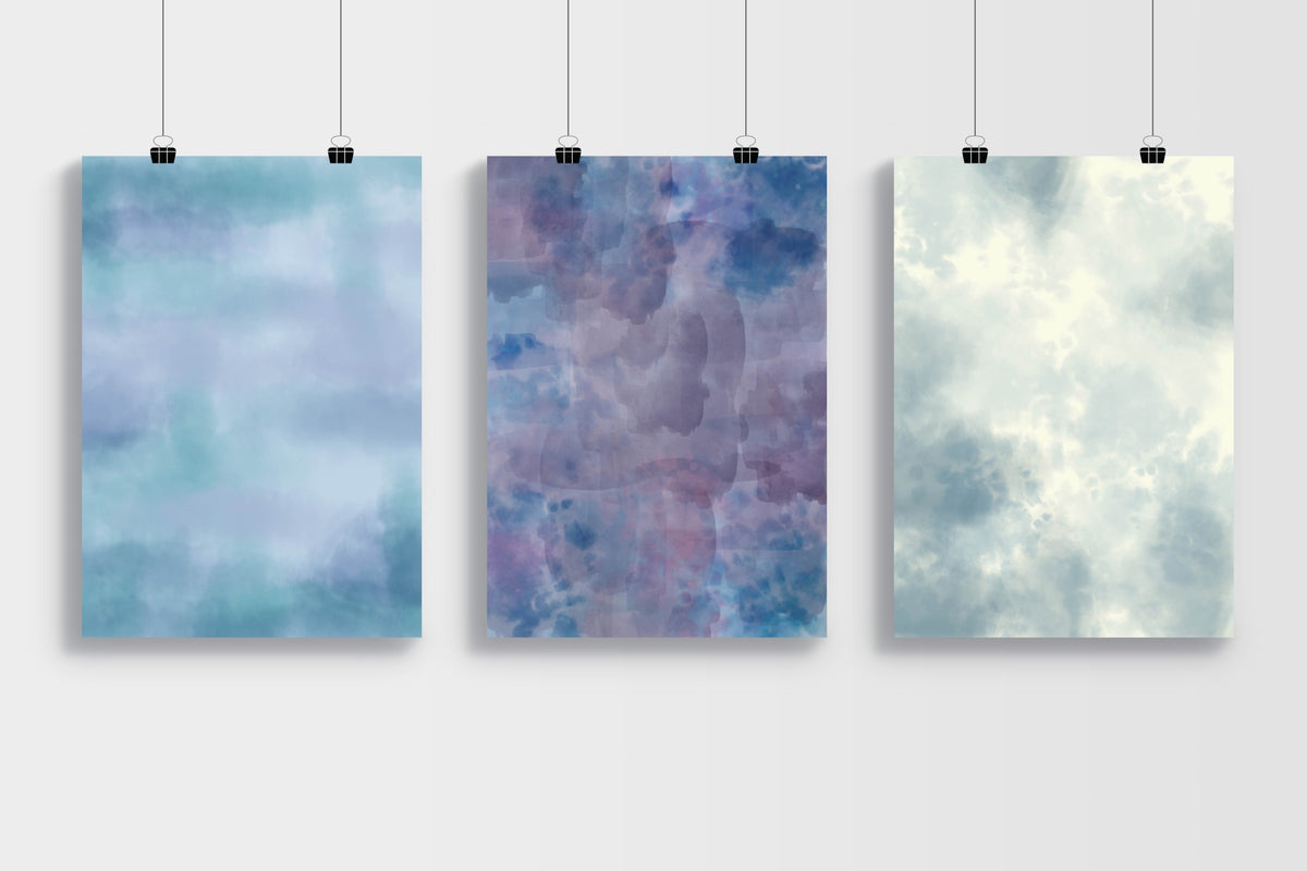 Summer Waves Backgrounds, Set of 8