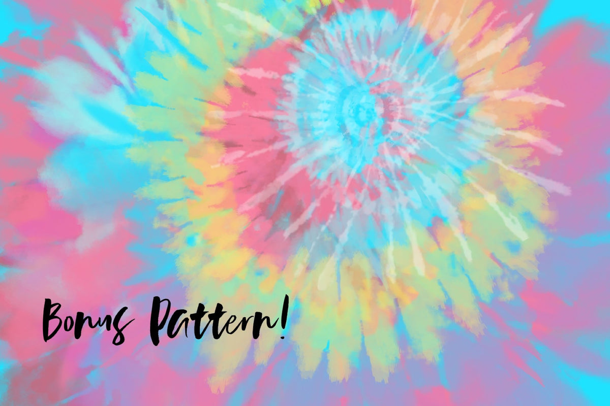 Digital Tie-Dye Spiral Backgrounds, Vol. 2, Set of 8
