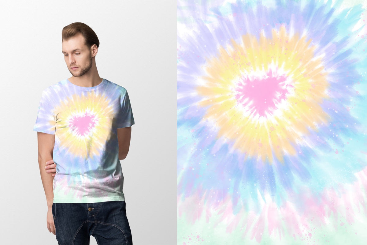 Rainbow Tie-Dye Backgrounds, Set of 8