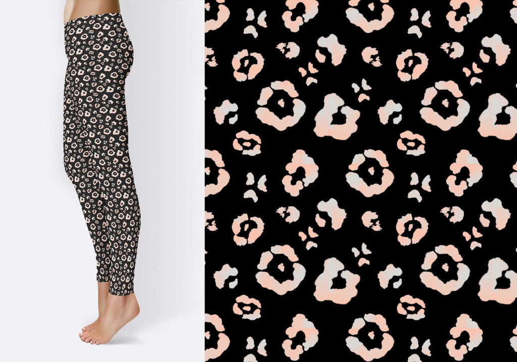 Seamless Rainbow Leopard Pattern, Tie-Dye Animal Print